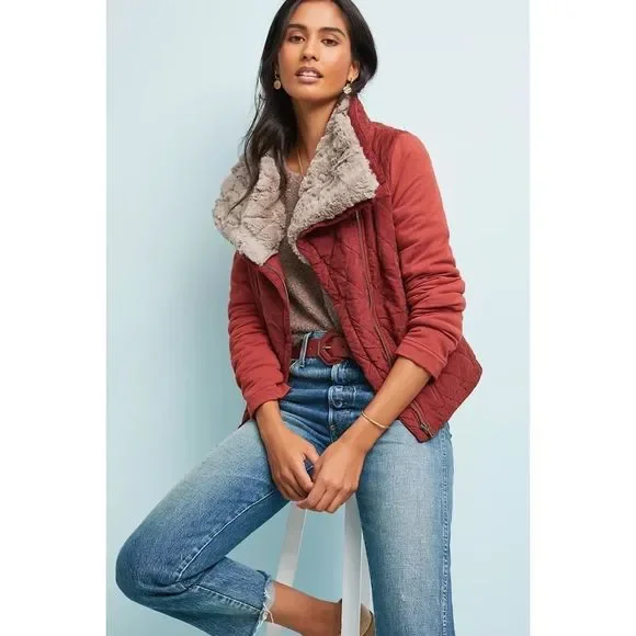Anthropologie Marrakech Quilted Aviator Jacket NWT Medium